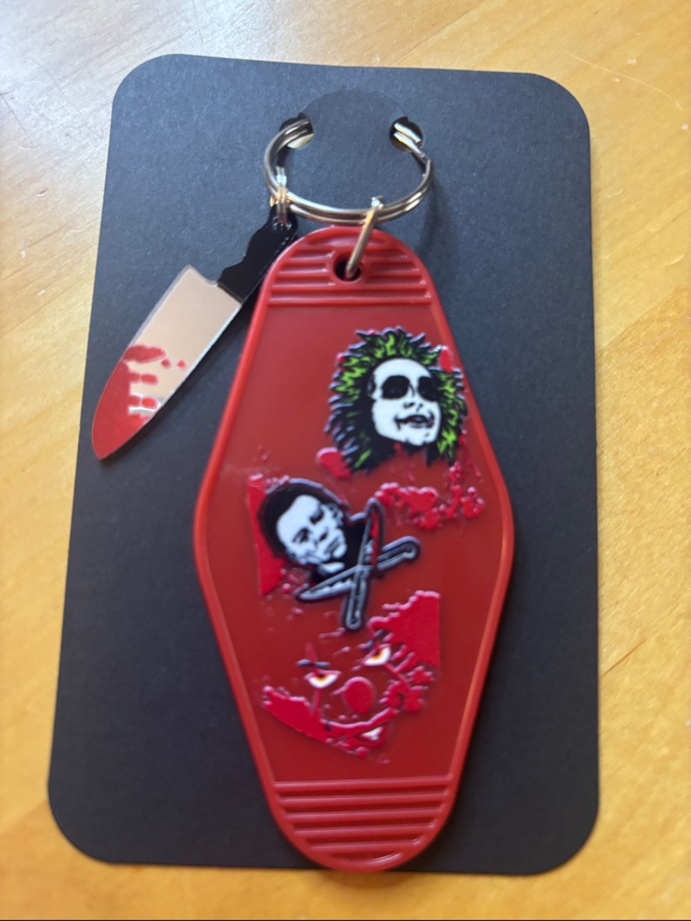 Horror movie character Handcrafted Motel Keychain